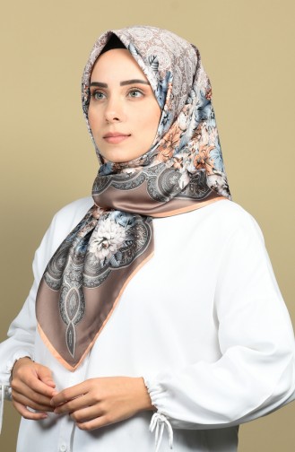 Karaca Desenli Rayon Eşarp 90586-04 Vizon