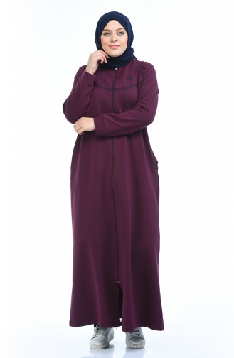 Sport Abaya mit Reissverschluss   10010-01 Zwetschge 10010-01