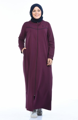 Sport Abaya mit Reissverschluss   10010-01 Zwetschge 10010-01