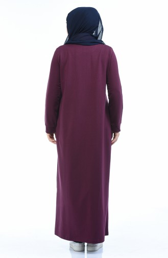 Sport Abaya mit Reissverschluss   10010-01 Zwetschge 10010-01