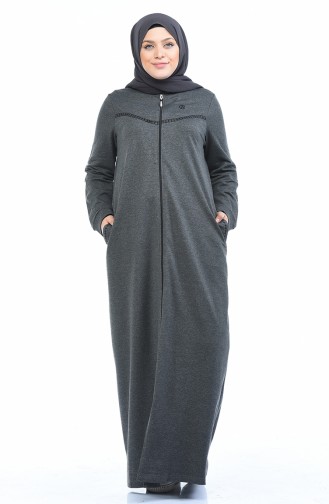 Sport Abaya mit Reissverschluss  10010-02 Anthrazit 10010-02