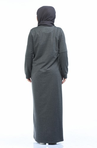 Sport Abaya mit Reissverschluss  10010-02 Anthrazit 10010-02