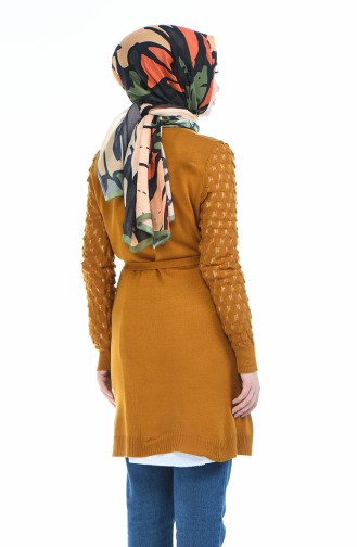 Tropfen-Arm Acryl Strickjacke  2169-03 Senf 2169-03