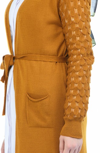 Tropfen-Arm Acryl Strickjacke  2169-03 Senf 2169-03