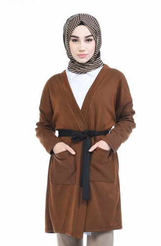 Gilet a Ceinture et Poches 0729-04 Couleur Cannelle 0729-04