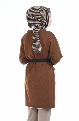 Gilet a Ceinture et Poches 0729-04 Couleur Cannelle 0729-04