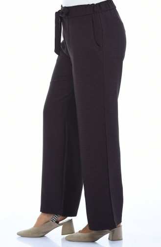 Pantalon Large Taille Élastique 4242-03 Bordeaux 4242-03