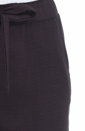 Pantalon Large Taille Élastique 4242-03 Bordeaux 4242-03