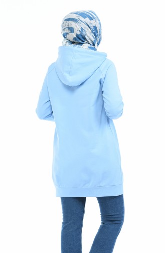 Sweatshirt a Fermeture 0723-04 Bleu 0723-04