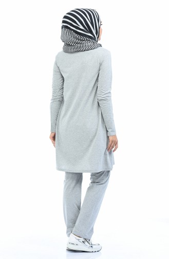 Ensemble Deux Pieces Tunique Pantalon 1012-02 Gris 1012-02