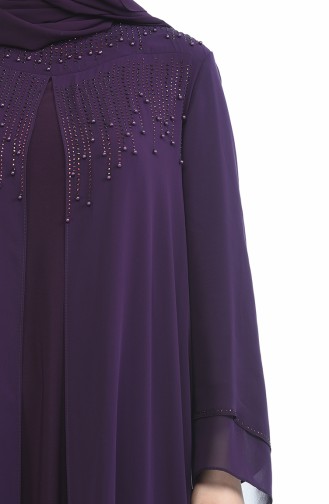 Robe de Soirée Grande Taille 6256-02 Pourpre 6256-02