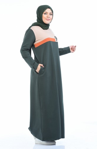 Grosse Grösse Sportkleid 10009-03 Khaki 10009-03