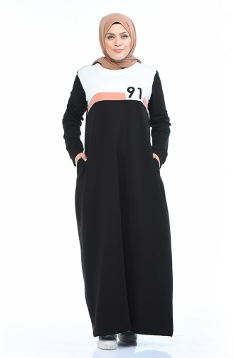 Grosse Grösse Sportkleid 10009-05 Schwarz 10009-05