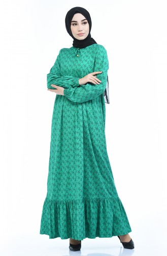 1285-04 فستان أخضر غامق 1285-04