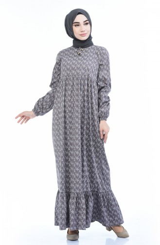 Brown Hijab Dress 1285-06
