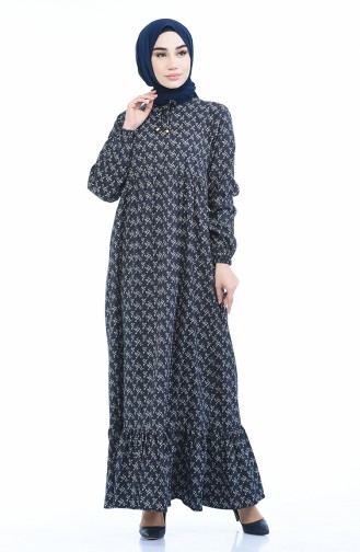 Black Hijab Dress 1285-08