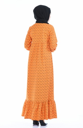 Gerafftes Kleid 1285-09 Orange 1285-09