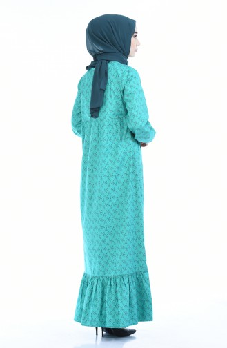 Büzgülü Elbise 1285-10 Çağla Yeşil
