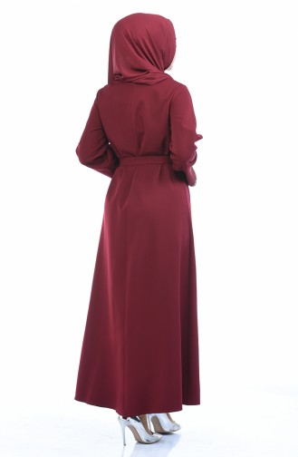 Claret red İslamitische Jurk 0887A-05