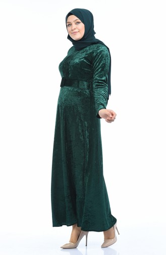 Emerald Green Hijab Dress 4491-02