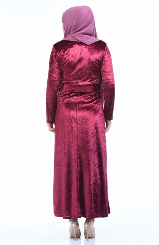 فستان ارجواني داكن 4491-03