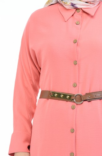 Tunique a Ceinture Grande Taille 1034-05 Rose Pâle 1034-05