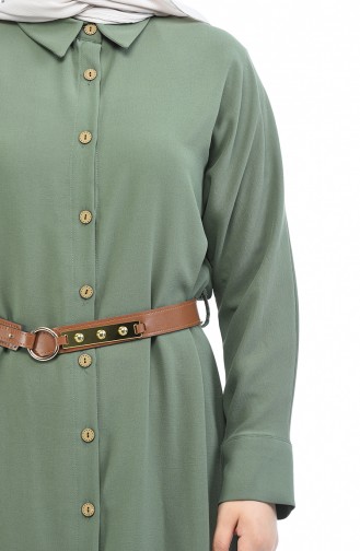 Tunique a Ceinture Grande Taille 1034-06 Khaki 1034-06