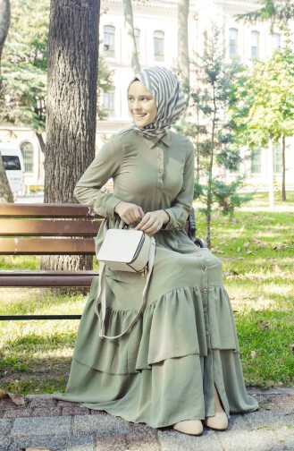 Green Hijab Dress 1285-05