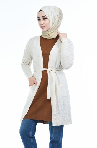 Strickjacke mit Tasche aus Acryl   2172-05 Beige 2172-05