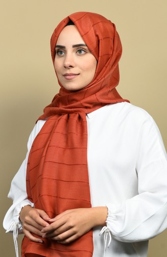 شال مخطط قرميدي 3002CD-07