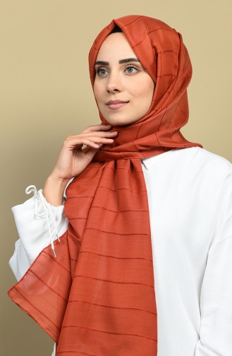 شال مخطط قرميدي 3002CD-07
