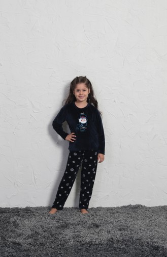 Navy Blue Children`s Pajamas 705003-01