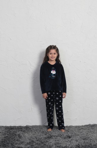 Navy Blue Children`s Pajamas 705003-01