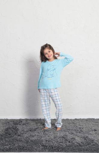 Ensemble Pyjama Pour Enfant 705004-02 Bleu Clair 705004-02