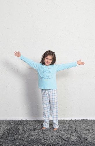 Ensemble Pyjama Pour Enfant 705004-02 Bleu Clair 705004-02