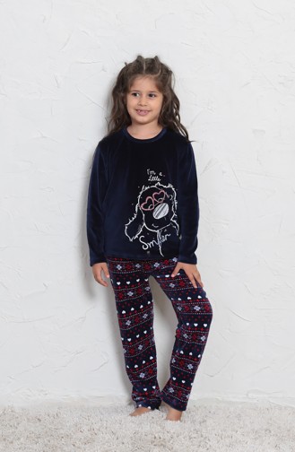 Navy Blue Kinderpyjama 705006-01