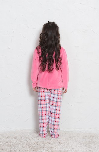 Kız Çocuk Uzun Kol Pijama Takımı 705008 Pembe