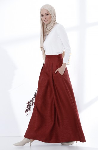 Brick Red Skirt 3099-01