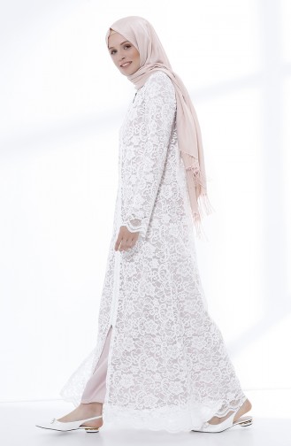 White Abaya 9029-07