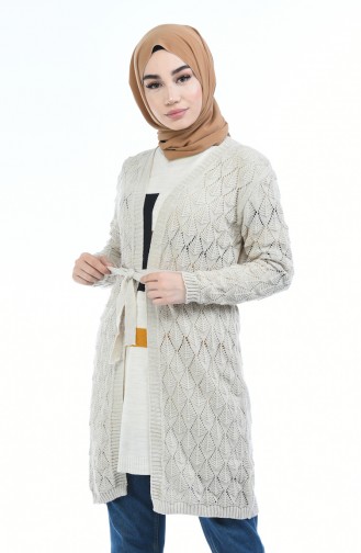 Trikot Strickjacke mit Band  2094-05 Beige 2094-05