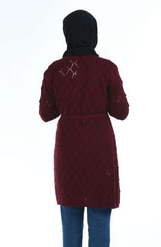 Trikot Strickjacke mit Band 2094-06 Weinrot 2094-06
