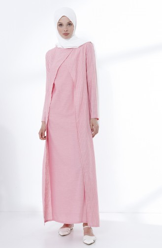 Pink Hijab Dress 9028-07