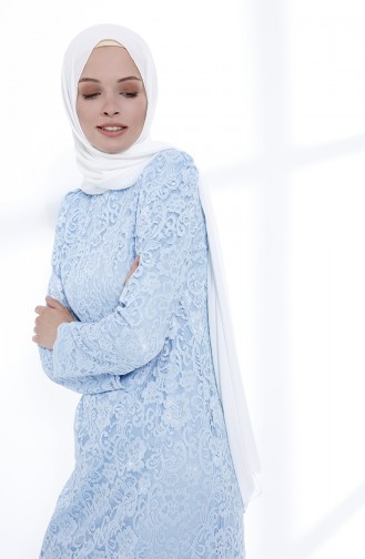 Babyblau Hijab-Abendkleider 9027-06