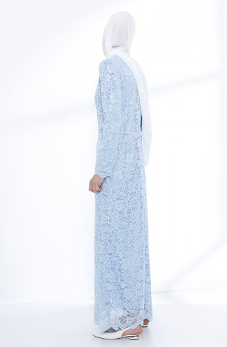 Babyblau Hijab-Abendkleider 9027-06