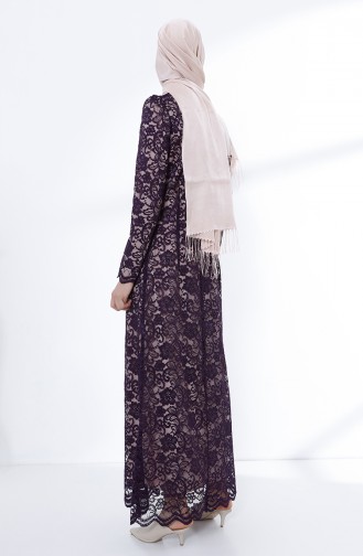 Zwetschge Hijab-Abendkleider 9027A-02