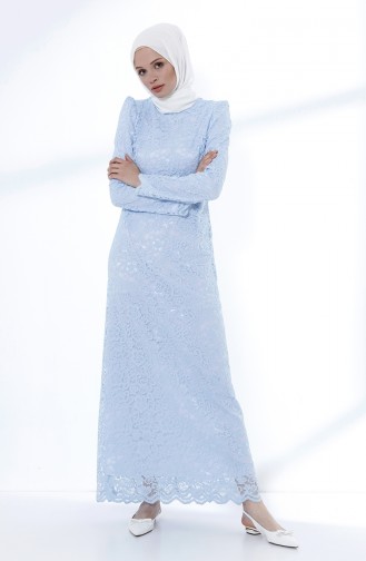 Babyblau Hijab-Abendkleider 9027A-06