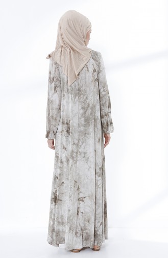 Khaki Hijab Kleider 5030-04