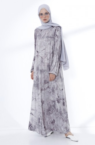 Gray Hijab Dress 5030-02