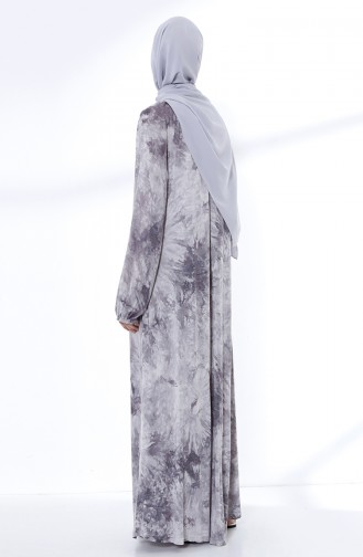 Batik Viskon Elbise 5030-02 Gri