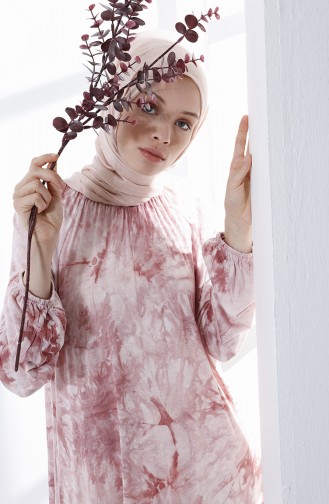 Powder Hijab Dress 5030-03